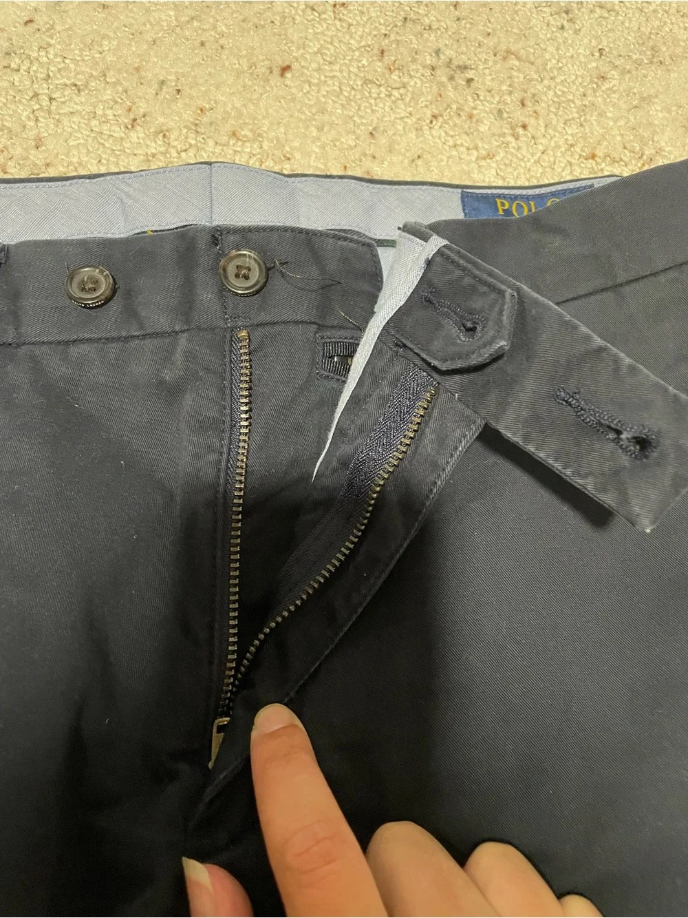 Classic Polo Ralph Lauren Navy Slim Fit Pants